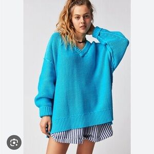 Free People Alli V-Neck Sweater NWT